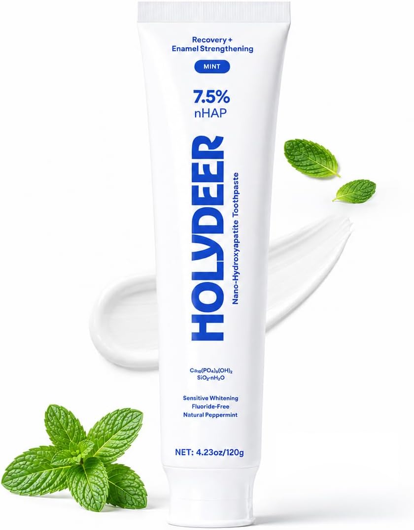 Holydeer blue toothpaste package front detail