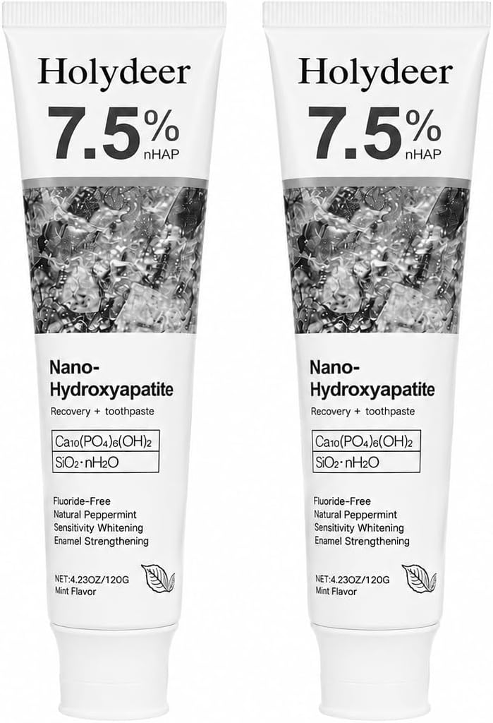 Holydeer gray-white nano hydroxyapatite toothpaste 2 pack