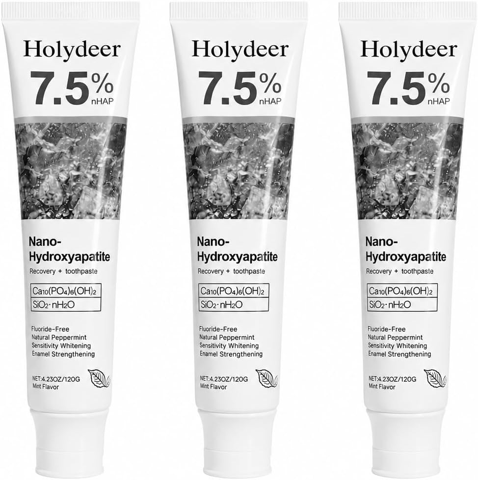 Holydeer gray-white nano hydroxyapatite toothpaste 3 pack
