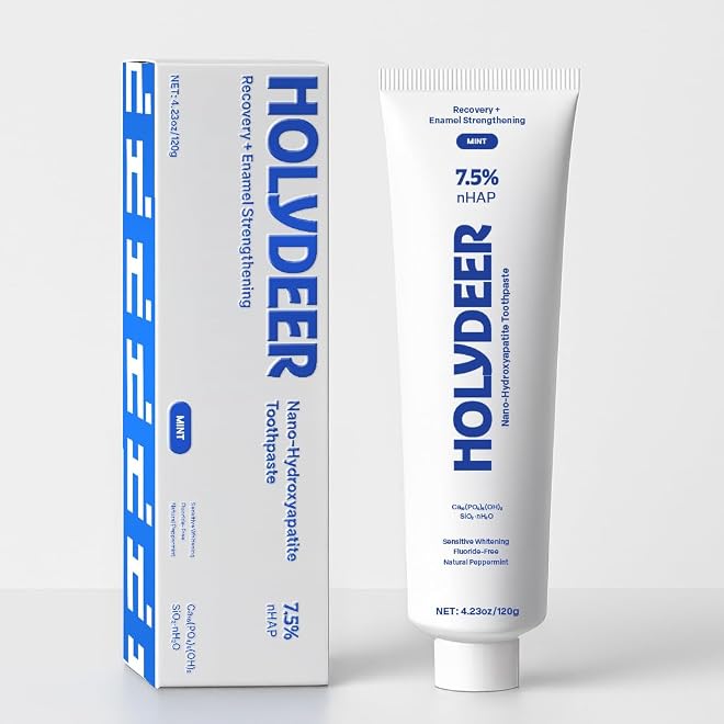 Holydeer 7.5% nHAP Nano-Hydroxyapatite Toothpaste Mint Blue