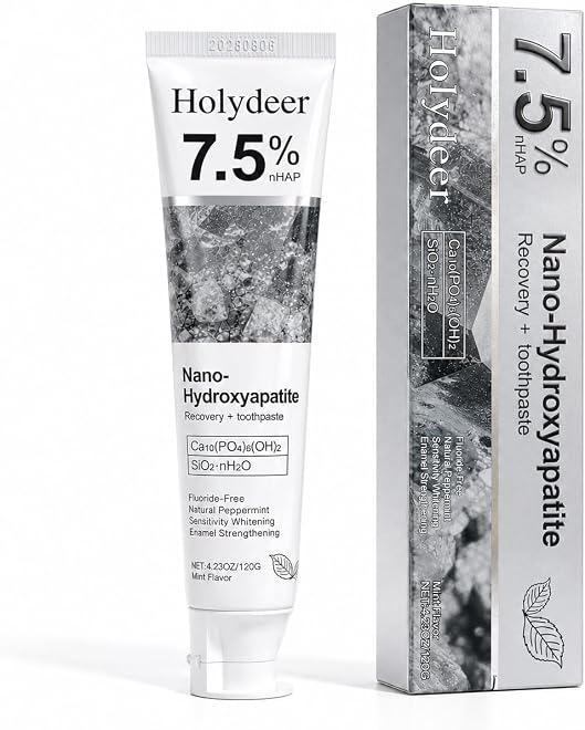 Holydeer 7.5% nHAP Nano-Hydroxyapatite Toothpaste Mint Gray White